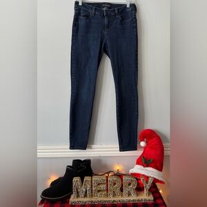 Liverpool Women's “Ankle Hugger” Skinny Jeans Blackout Blue (Size: 6)